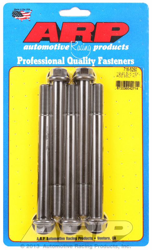 ARP Bolt Kit 1/2-20 x 5.250 Black Oxide Hex