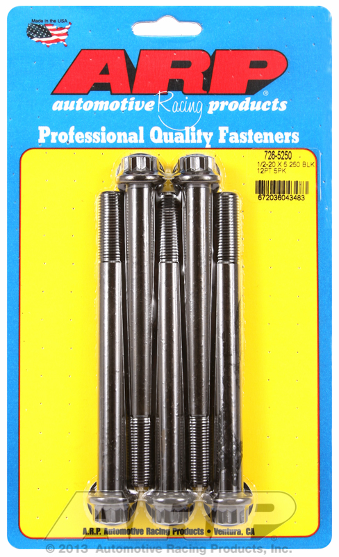ARP Bolt Kit 1/2-20 x 5.250 Black Oxide 12PT