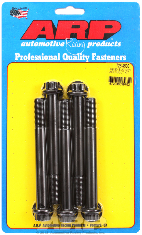 ARP Bolt Kit 1/2-20 x 4.500 Black Oxide 12PT
