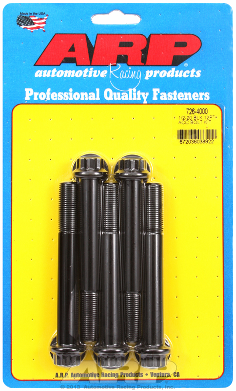 ARP Bolt Kit 1/2-20 x 4.000 Black Oxide 12PT