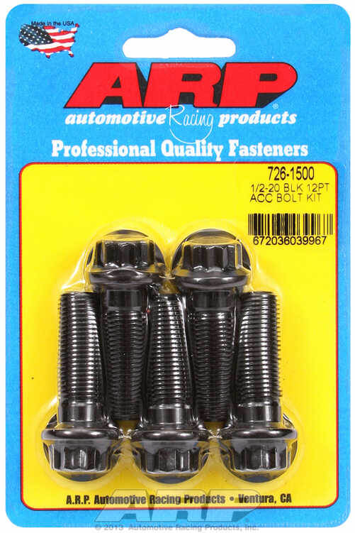 ARP Bolt Kit 1/2-20 x 1.500 Black Oxide 12PT