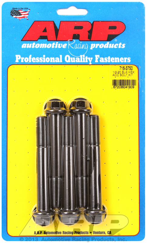 ARP Bolt Kit 1/2-20 x 3.750 Black Oxide Hex