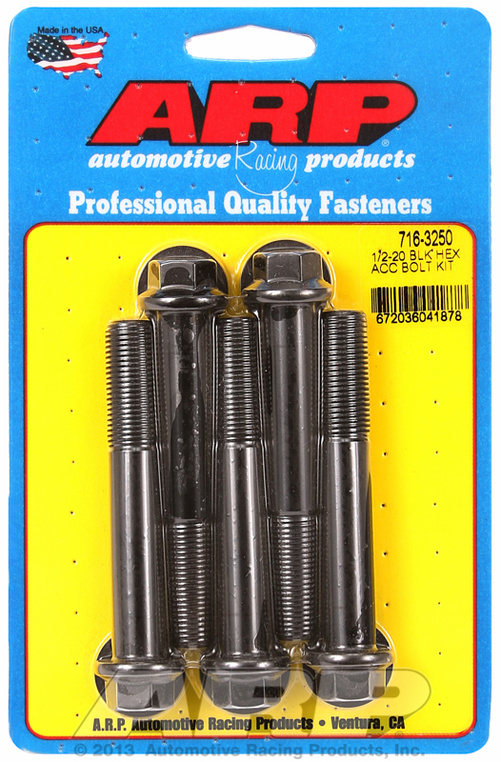 ARP Bolt Kit 1/2-20 x 3.250 Black Oxide Hex