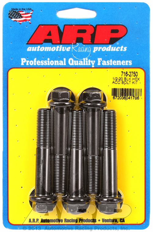 ARP Bolt Kit 1/2-20 x 2.750 Black Oxide Hex