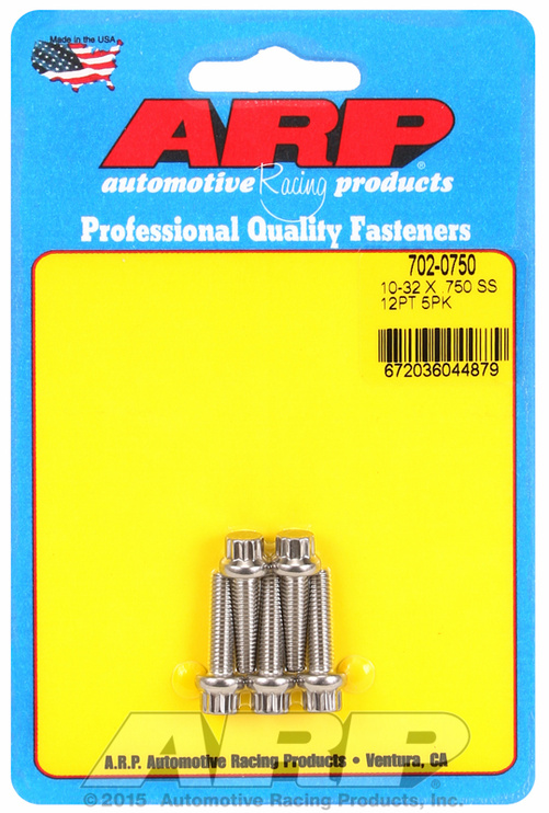 ARP Bolt 10-32 x 0.750" SS 12PT 5 Pcs.