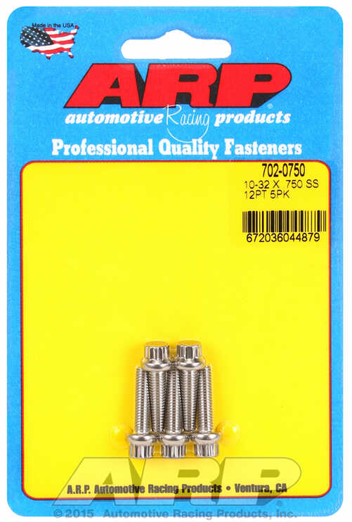 ARP Bolt 10-32 x 0.750" SS 12PT 5 Pcs.