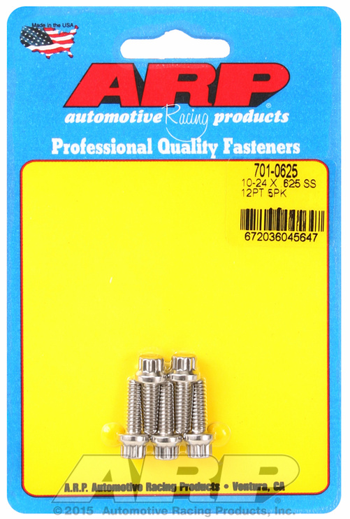 ARP 10-24 x .625 12pt SS bolts