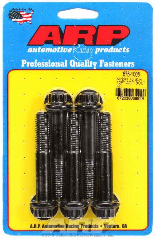 ARP Bolt Kit M12 X 1.75 X 70 Black Oxide 12PT