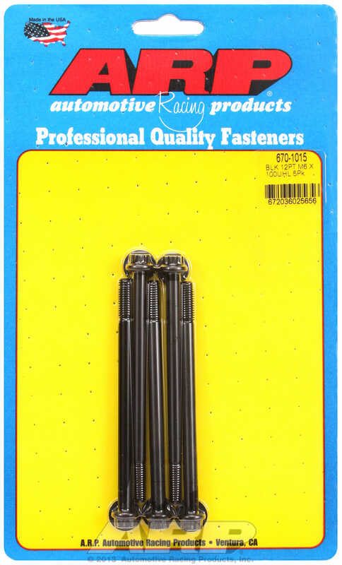 M6 x 1.00 x 100 12pt black oxide bolts (5pcs)