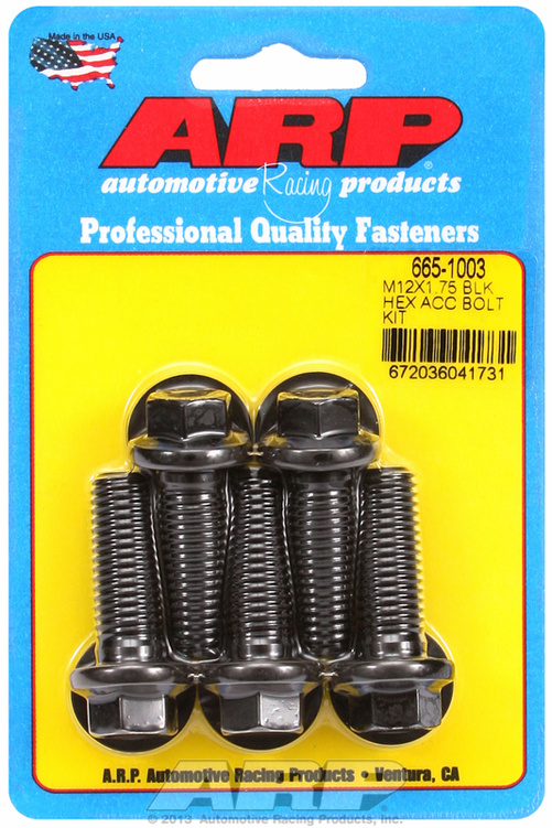 ARP Bolt Kit M12 x 1.75 x 35 Black Oxide Hex