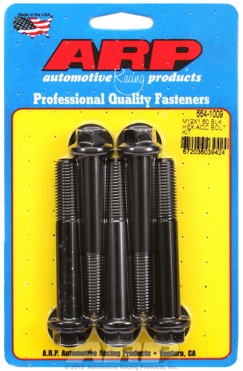 ARP Bolt Kit M12 x 1.50 x 80 Black Oxide Hex