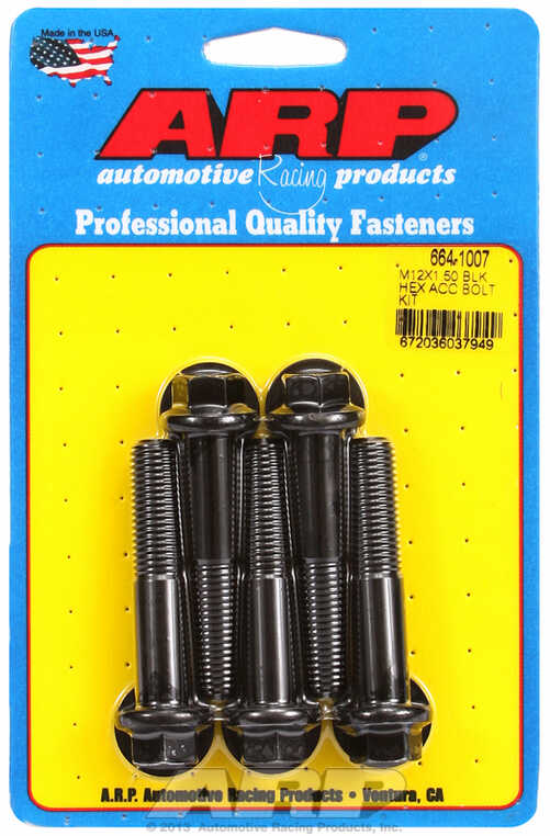 ARP Bolt Kit M12 x 1.50 x 60 Black Oxide Hex