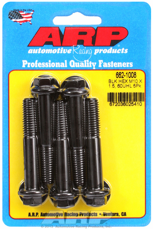 ARP M10 x 1.50 x 60  hex black oxide bolts (5pcs)