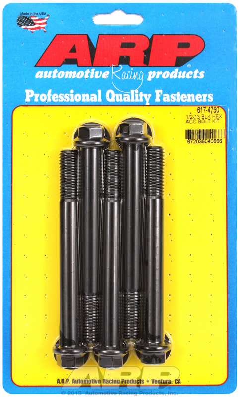 ARP Bolt Kit 1/2-13 x 4.750 Black Oxide Hex