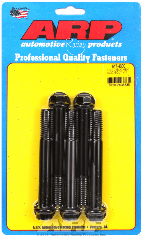 ARP Bolt Kit 1/2-13 x 4.000 Black Oxide Hex
