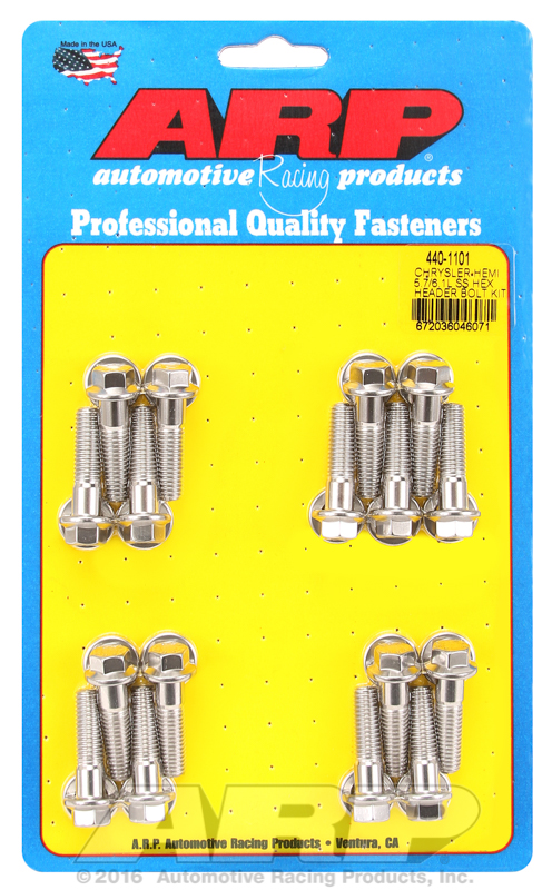 ARP Chrysler hemi 5.7/6.1L SS hex header bolt kit