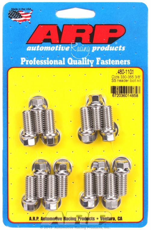 Oldsmobile 330-455 3/8"" SS header bolt kit"