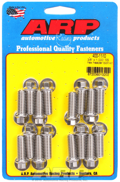 "3/8"" x 1.000 SS hex header bolt kit"