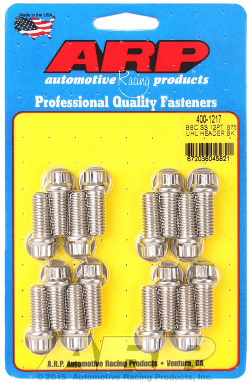 ARP BB Chevy SS 12pt .875 UHL header bolt kit