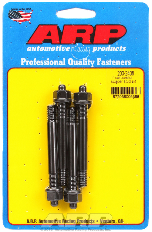 "1 1/4"" Moroso carb spacer stud kit 3.200"" OAL"