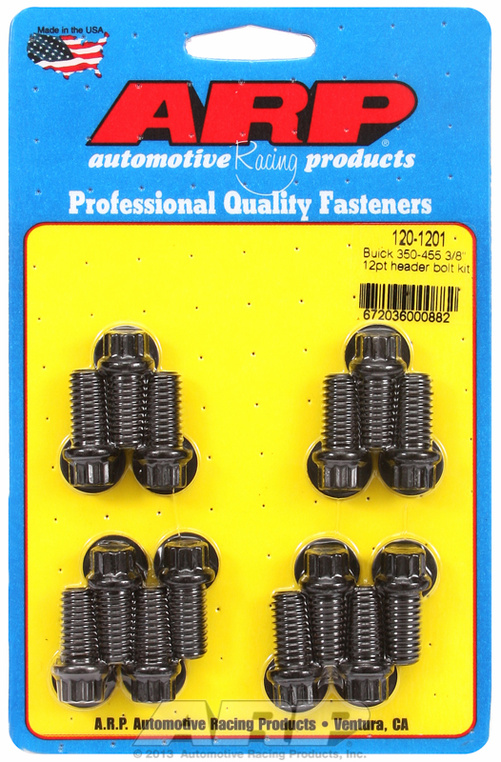 Buick 350-455 3/8" 12pt header bolt kit