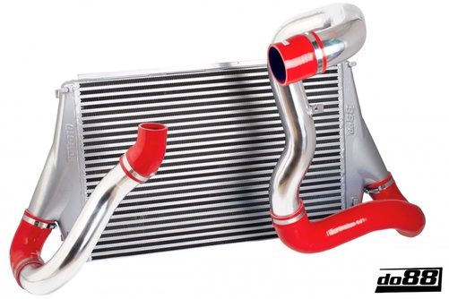SAAB 9-3 2.8T V6 06-11 Intercooler Kit Rød slange