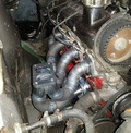 CMR Volvo 8V - 240 eksos manifold svart stål