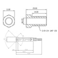 Bremsefitting hann 3/8-24 (svivel)