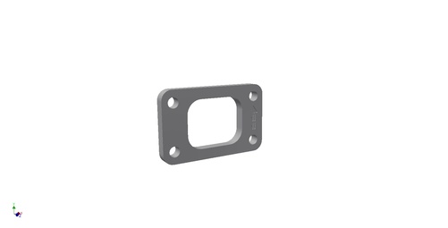 Turbo exhaust flange T3 single entry - mild steel, 10mm