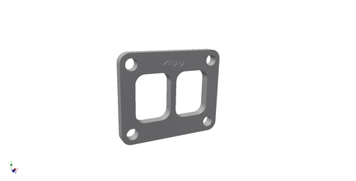 Exhaust manifold flange T4 (HX50) twin entry - mild steel, 10mm