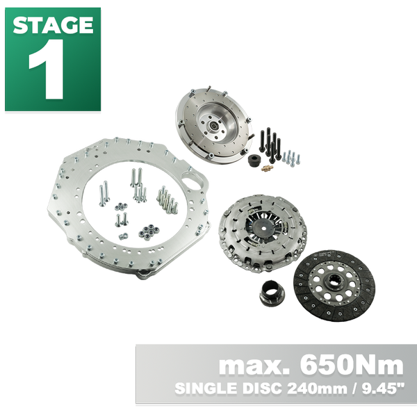 PMC STAGE 1 GM Chevrolet V8 LS - BMW M57 / E46 S54 M3 - 240mm / 9.45"