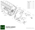 PMC Adaptersett Ford Barra - Nissan 350Z Z33 370Z Z34 - 250mm / 9.84"
