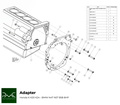 PMC Adaptersett Honda K K20 K24 - BMW ZF 8HP70 N57 N57N  / ZF 8HP50 B58