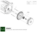 PMC Adaptersett Honda K K20 K24 - BMW ZF 8HP70 N57 N57N  / ZF 8HP50 B58