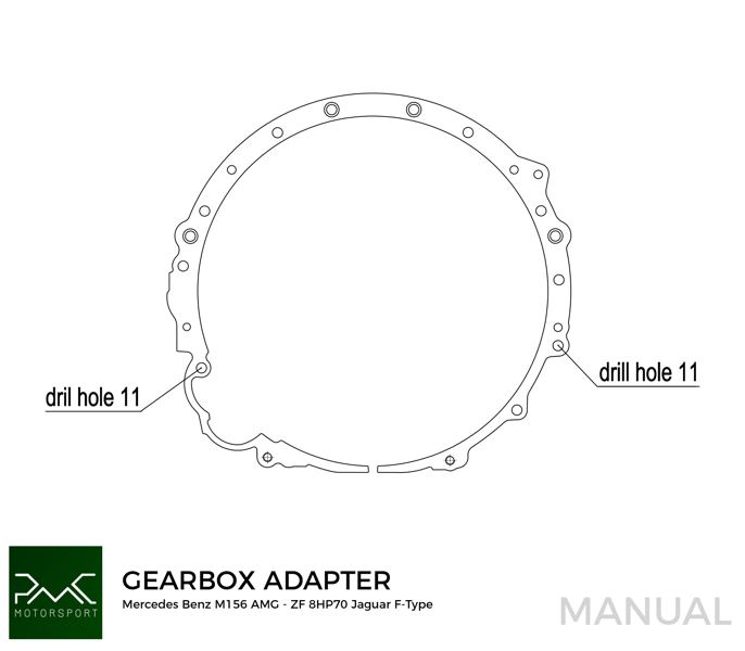 PMC Adaptersett Mercedes-Benz M156 - Jaguar Diesel ZF 8HP70