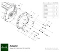 PMC Adaptersett Nissan SR - BMW M57N2 HGD JGA - 240mm / 9.45"