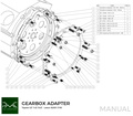 PMC Adaptersett Toyota UZ - Toyota Altezza / Lexus IS200 J160 Aisin AZ6 (first gen.)