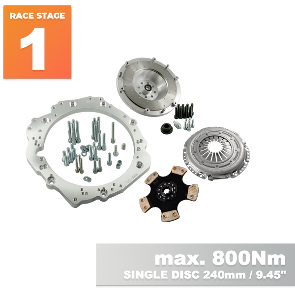 PMC RACE STAGE 1 Toyota JZ 1JZ 2JZ - manuell BMW M57 / E46 S54 M3 - 240mm / 9.45"