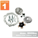 PMC RACE STAGE 1 Toyota JZ 1JZ 2JZ - manuell BMW M57 / E46 S54 M3 - 240mm / 9.45"