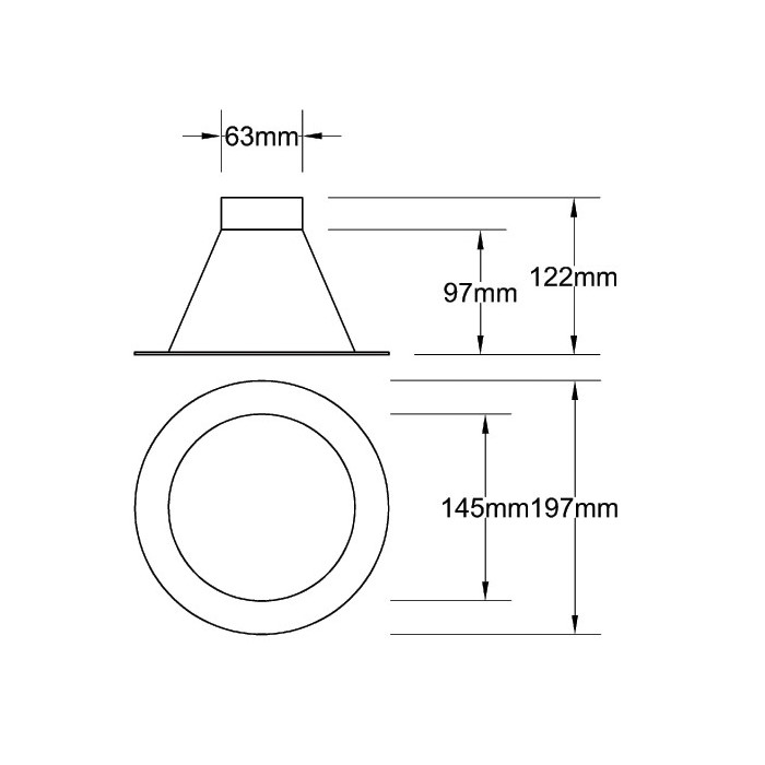 QSP innløp 63mm rund