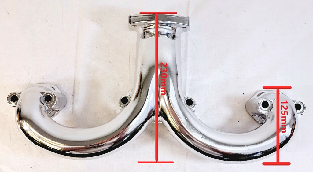 Headers Small Block Chevy (SBC) Krom "Bockhorn" / "Rams Horn"