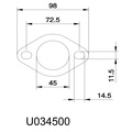 Flensforbindelse 1 3/4 tommer (44,5mm)