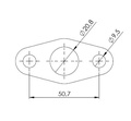 Sveiseflens oljeretur CC 51mm Stål