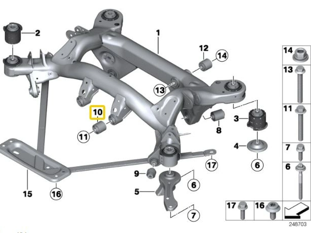 IRP Differential foring Aluminium BMW E8X, E9X M1, M3