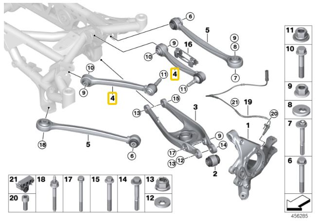 IRP Justerbare Camberstag  Øverste, Bak BMW F87 M2, F80 M3, F83 M4 (Ver. 2)