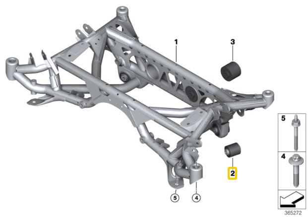 IRP Bakre Subframe Foringer Aluminium BMW E8x, E9x, F87 M2, F80 M3, F82 M4