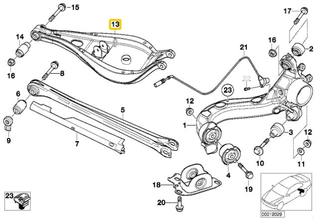 IRP Camberstag øverste, Bak (Aluminium)BMW E46 (Ver2)