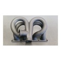 Mitsubishi EVO 4-9 eksos manifold svart stål