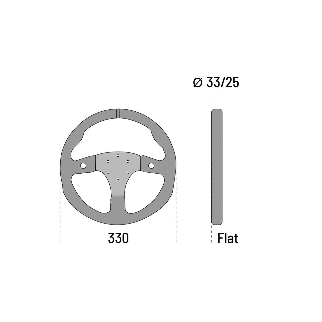 Sparco R330B Ratt skinn, med knapper