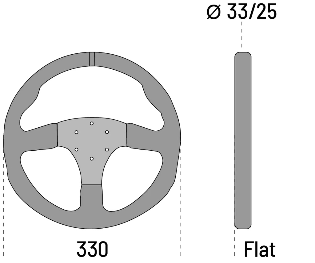 Sparco R330 Ratt i skinn